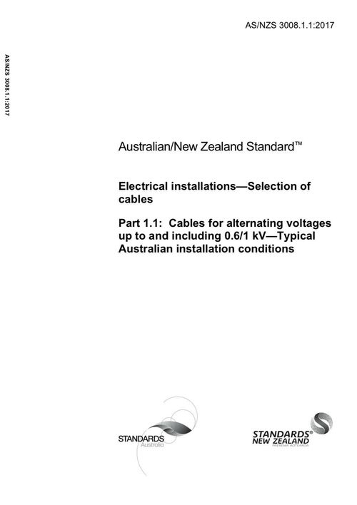 Product picture AS/NZS 3008.1.1:2017 Selection Of Cables